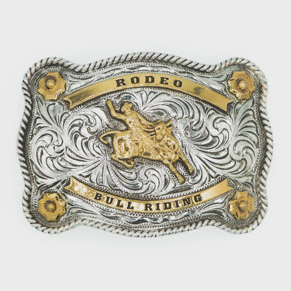 Hebilla Scalloped Rodeo Bull Riding 740