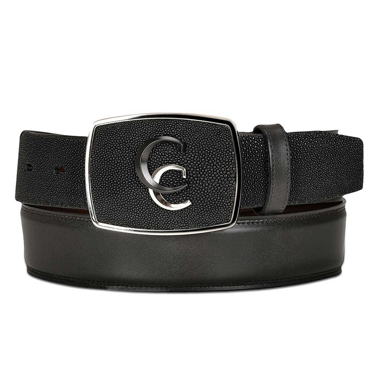 Cuadra Men's White Spot Black Belt CV496MA