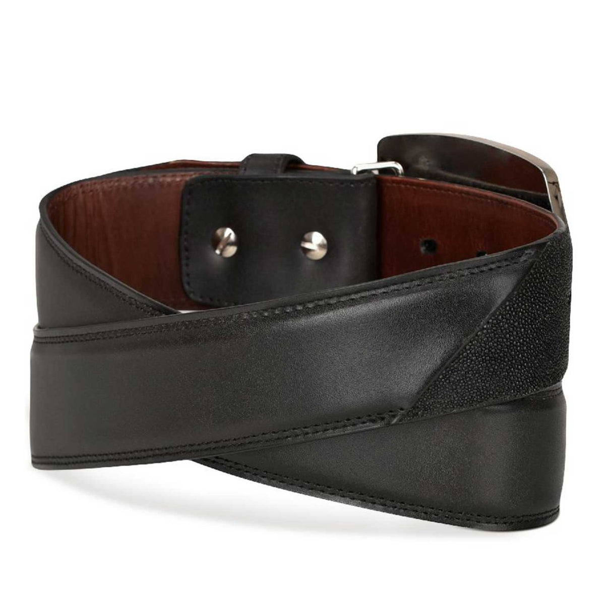 Cuadra Men's White Spot Black Belt CV496MA