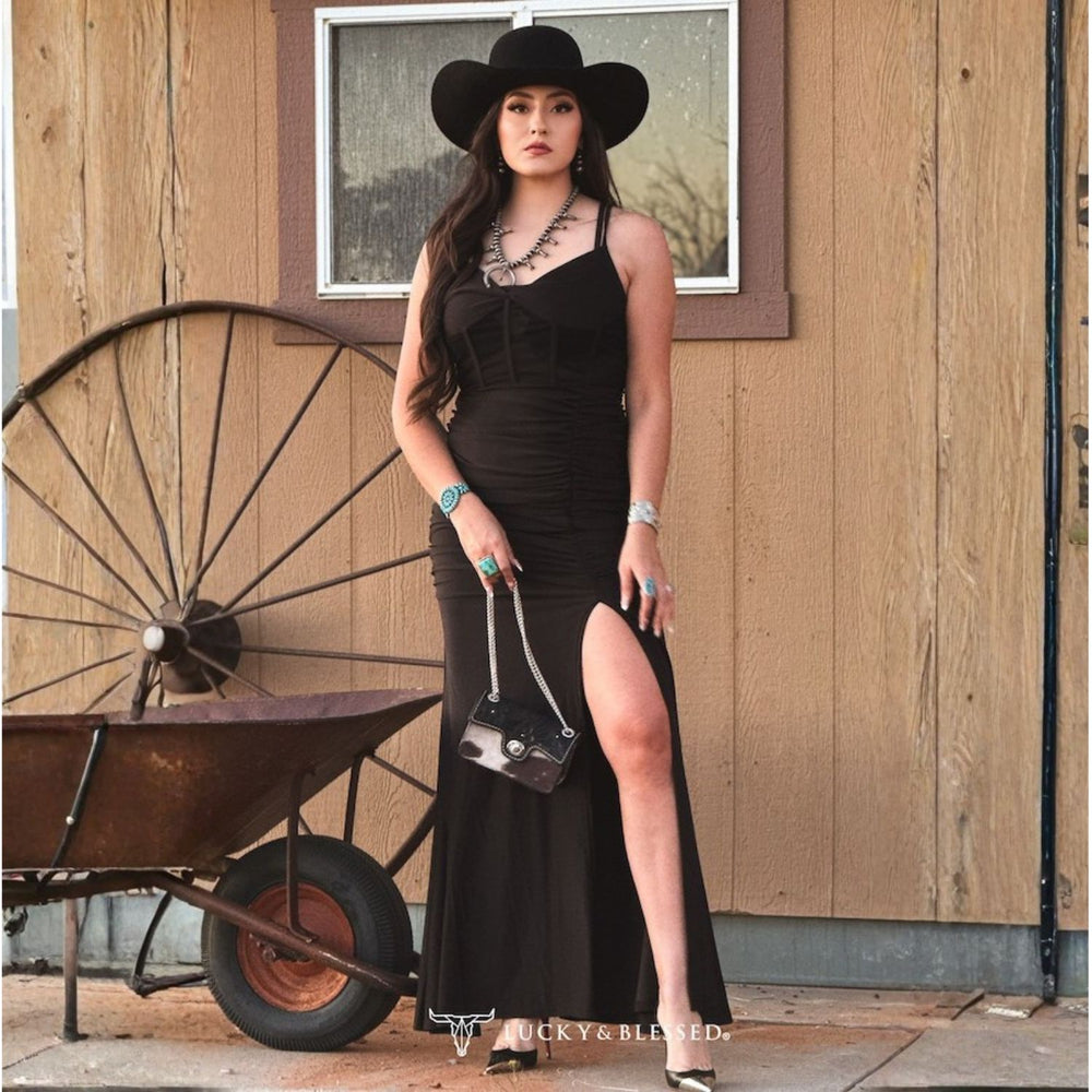Vestido Lucky & Blessed Corset Strap DR704-BLK M