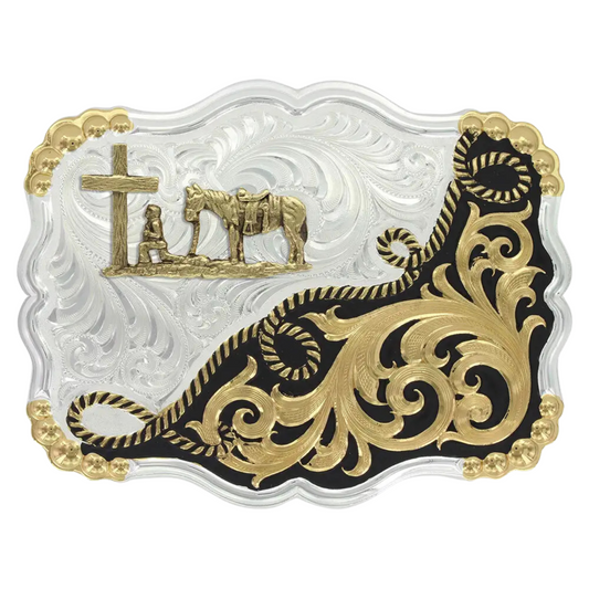 Hebilla Montana Silversmiths Half-n-Half 35410YG-731M