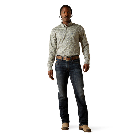 Camisa Ariat Cade FTD Gris Claro 10062233