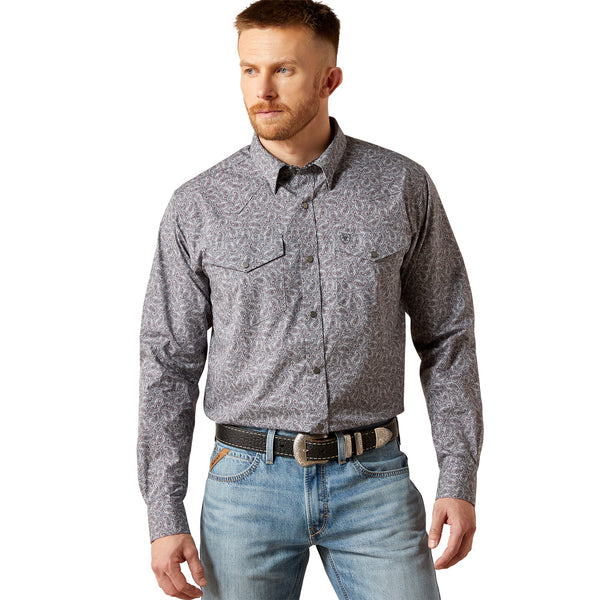 Ariat Camisa Wrinkle Free Josiah Grey 10065969