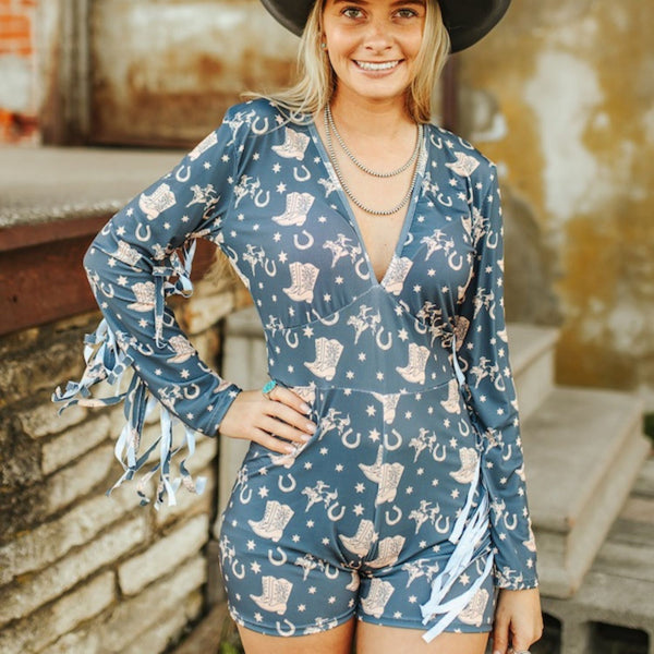 Romper Lucky & Blessed Gris JP016-GRYBTS