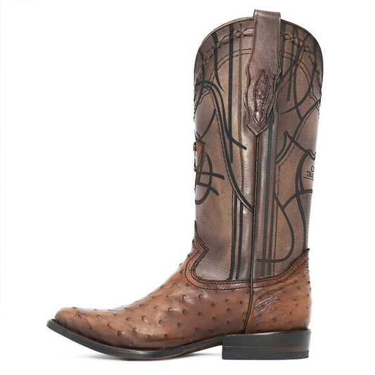 Botas Cuadra Avstruz Flame Cafe 2C10A1 cj 010