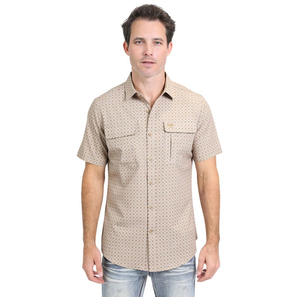 Camisa Platini Jeans Manga Corta Aztec PGS10623