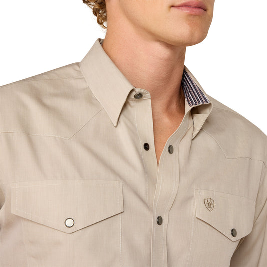 Ariat Camisa Wrinkle Free Pinpoint Brindle 10071105