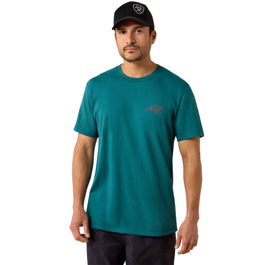 Ariat Cattle Skull Freedom Mediterranean T-shirt 10071194