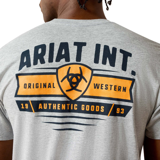 Ariat Banner Badge T-Shirt Gray Heather 10073956