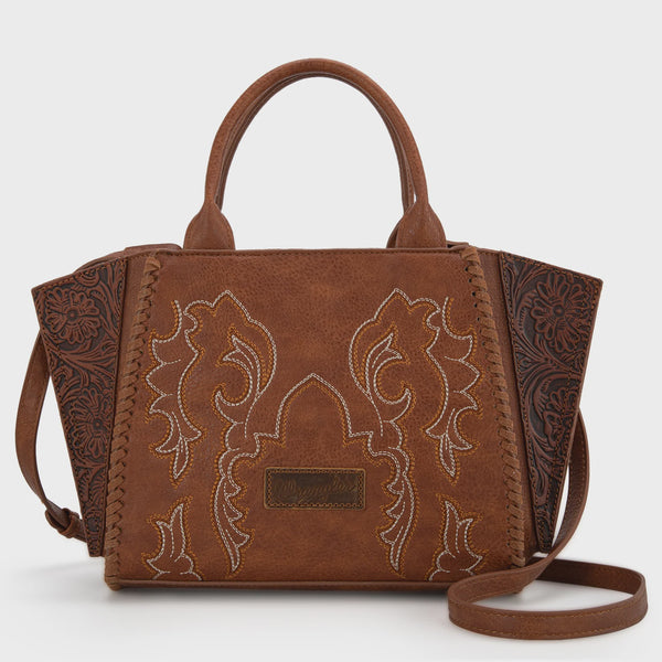 Crossbody Wrangler Embroidered Brown WG145G-8300BR