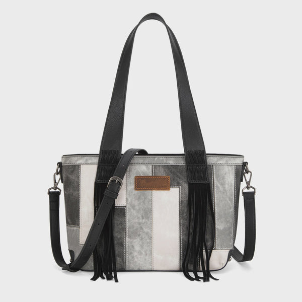 Tote/Crossbody Wrangler Denim Patchwork Black WG164-1830BK