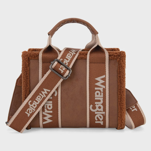 Canvas Tote Wrangler Sherpa Small Cafe WG181-8120SBR