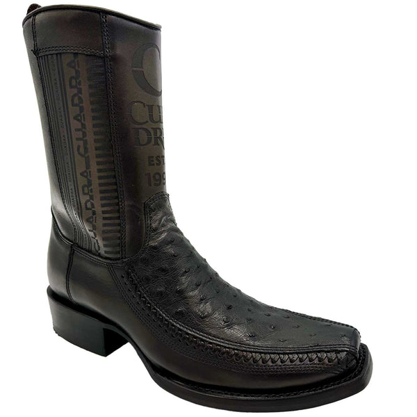 Cuadra Ostrich Boots Black 1J2KA1 cj 302