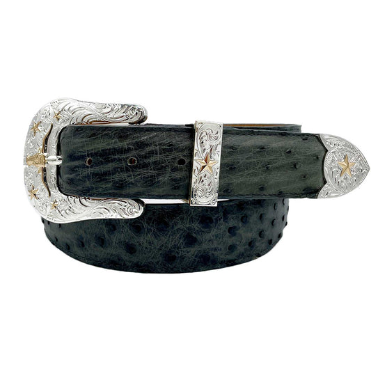 Cinto Cuatralba Avestruz Gris