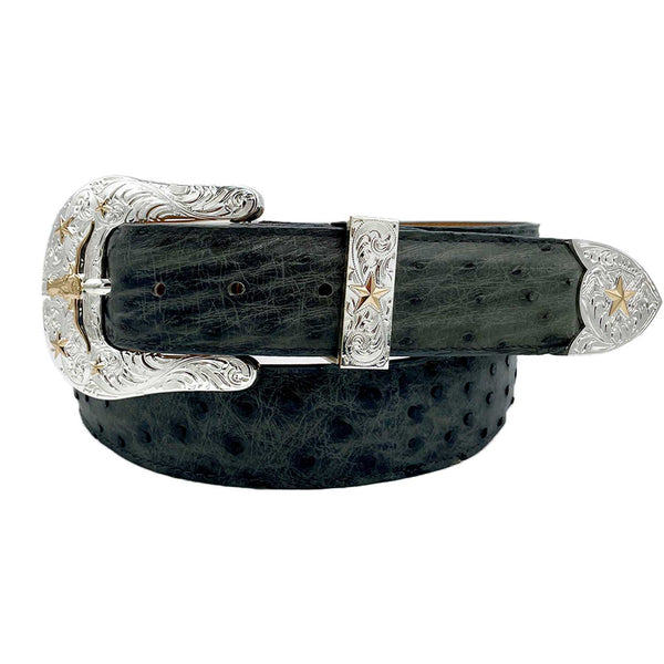 Cinto Cuatralba Avestruz Gris