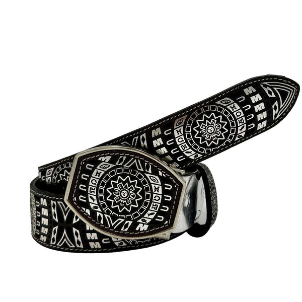 Mayan Calendar Belt Silver