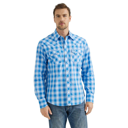 Camisa Wrangler Retro Azul Kent 112355363