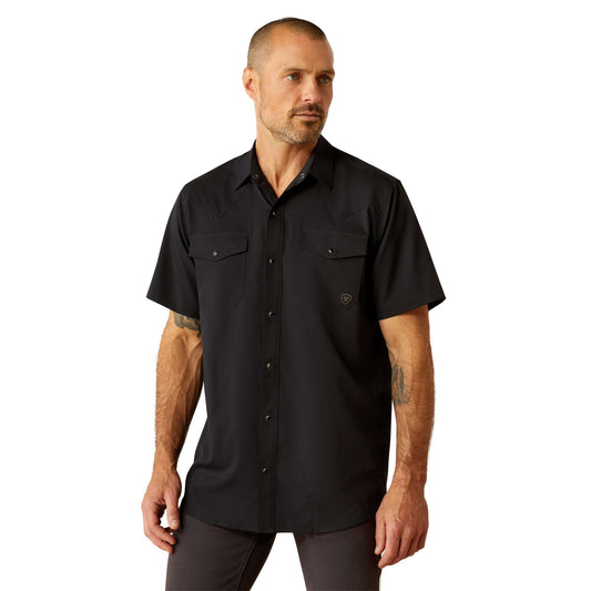 Camisa Ariat Manga Corta VentTek Negra 10054477