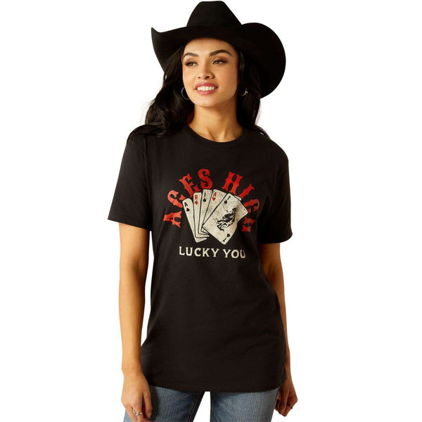 Ariat Lady Ace of Spades T-shirt Black 10054038