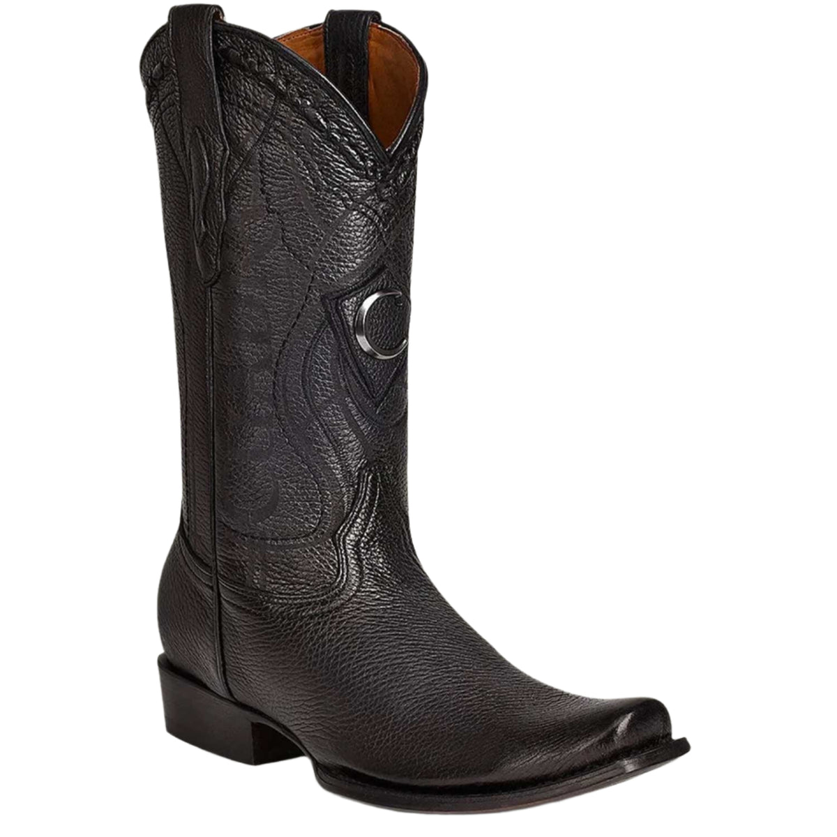 Botas Cuadra de Soft Grain Italiano Negro 1J1NVE cj VE