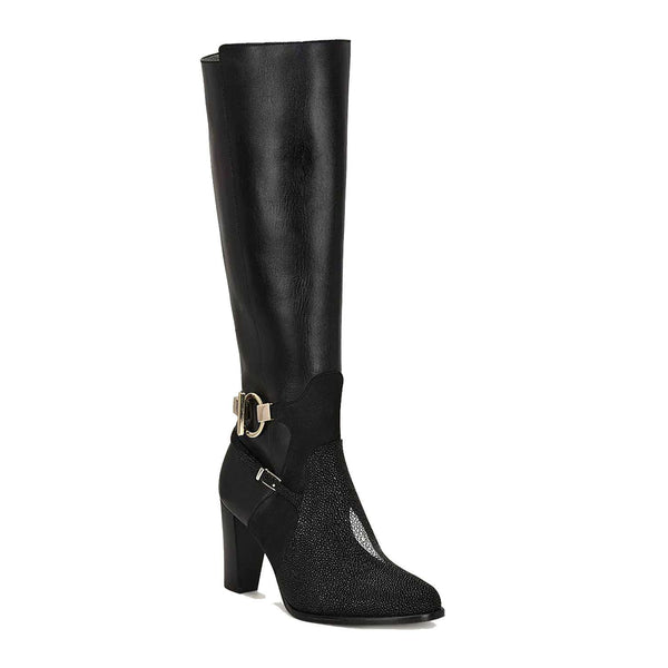 Cuadra Women's Long Manta Ray Boots Italy 4G7MTTS cj MAN