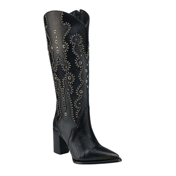 Cuadra Women's Las Vegas Python Boots Black 4I14PH cj 869