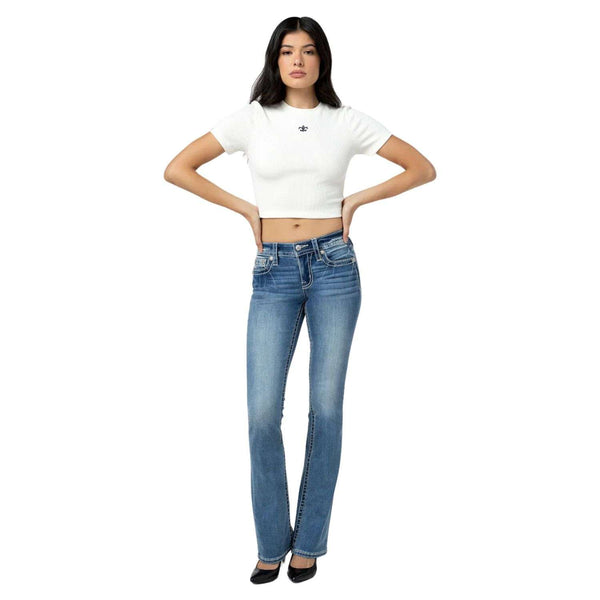 Miss Me Jeans Sequin Fleur Bootcut M9371BV