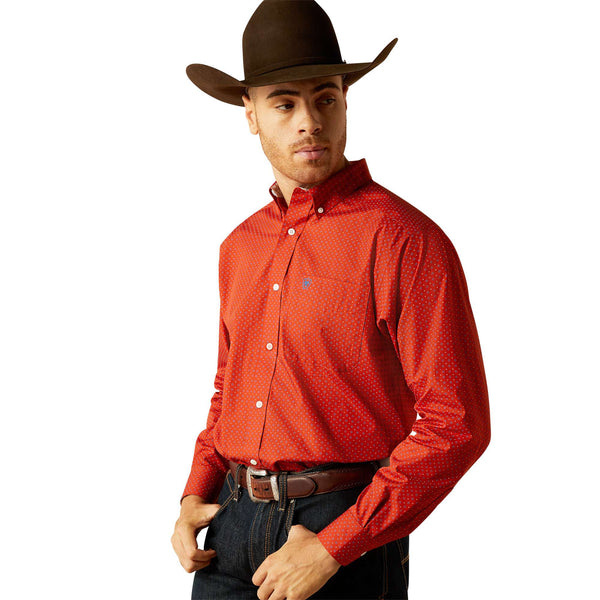 Camisa Ariat Lucian Naranja 10052388