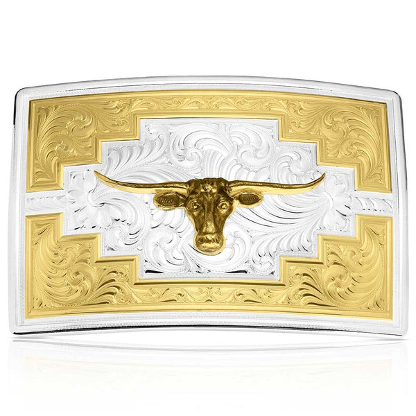 Montana Silversmiths Santa Fe Longhorn Buckle 55910-41