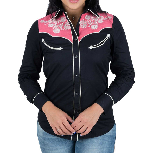 Platini Camisa  Mujer Negro ECW8788