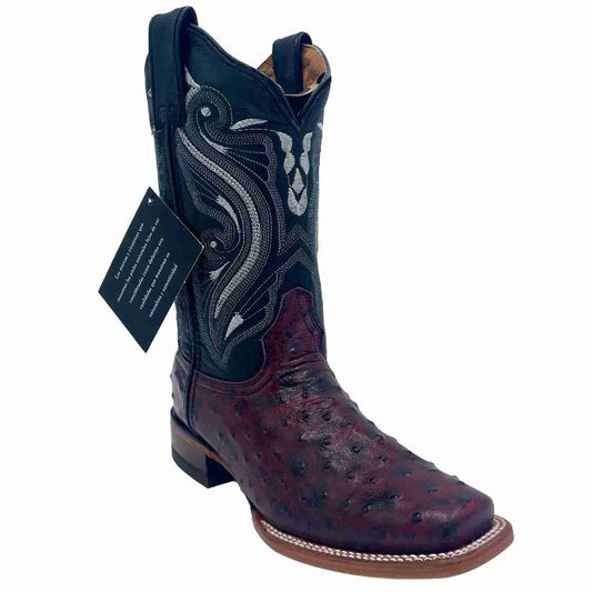 Bota Cuatralba Imit. Avestruz Ranch Black H59 cj 2