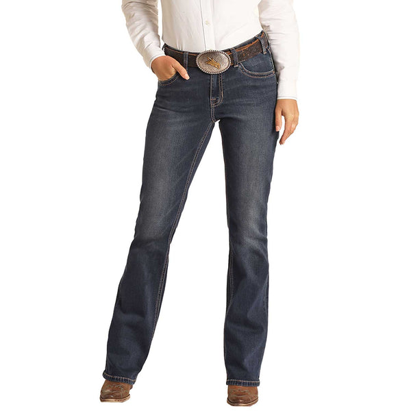 Rock & Roll Jeans Dama Brown RRWD4RR105