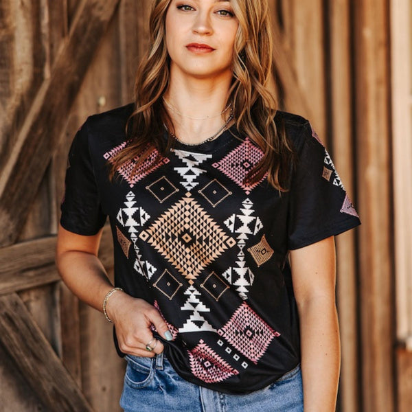 Top Lucky & Blessed Black Coral Aztec TO588-S-2