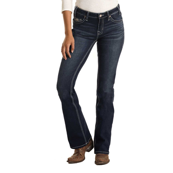 Rock & Roll Mid Rise Jeans W1-3541